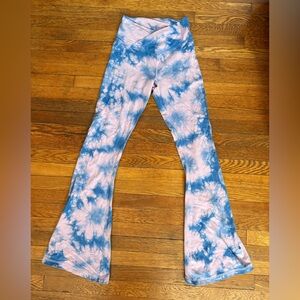 VS PINK Pink and Blue Tie-Dye Flare Pants